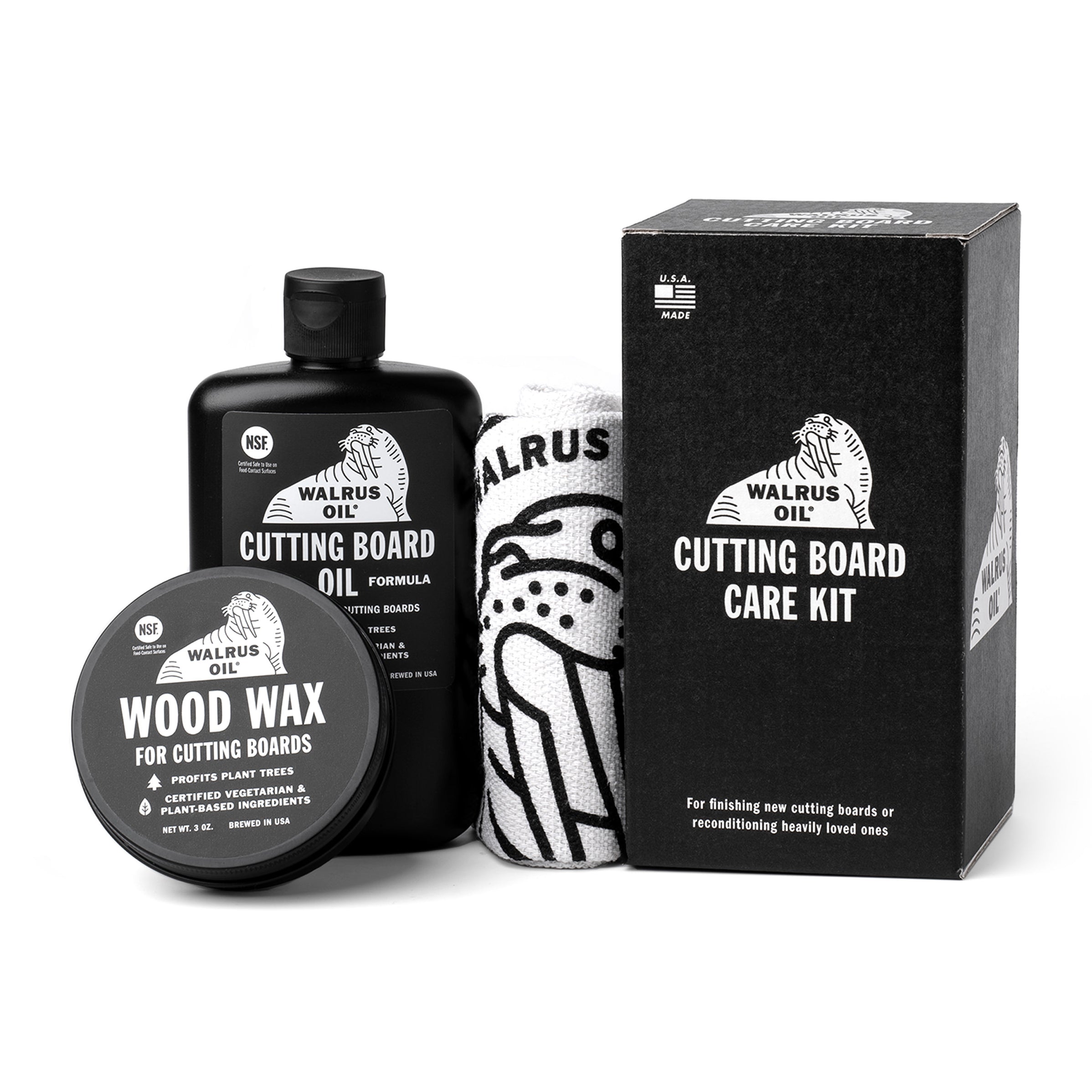Cutting Board Care Kit– Walrus Oil