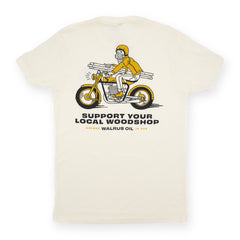 Support Your Local Woodshop Tee, Natural