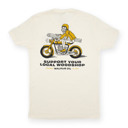 Image of Support Your Local Woodshop Tee, Natural