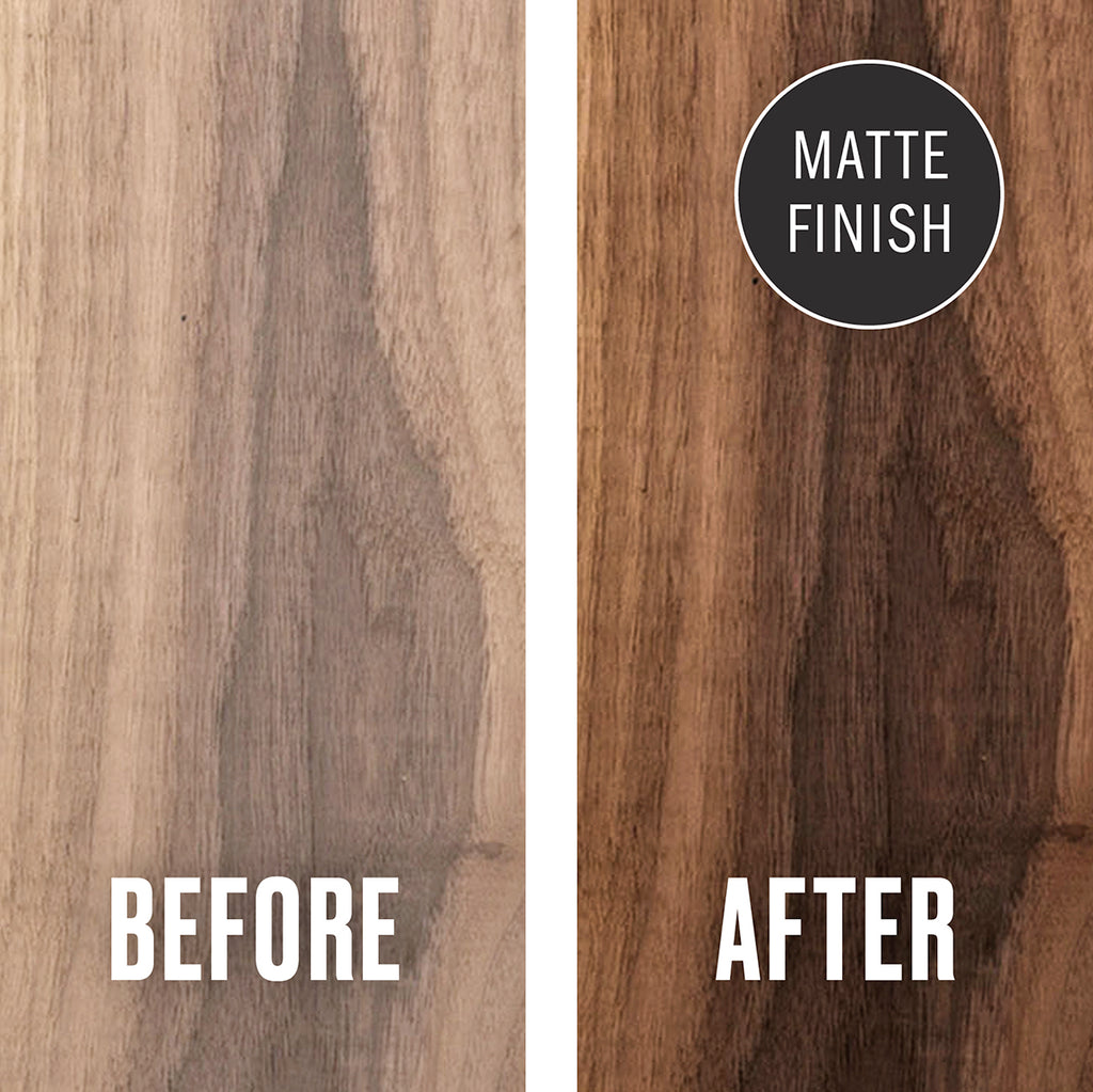 Before and After Coconut Oil Wood Finish
