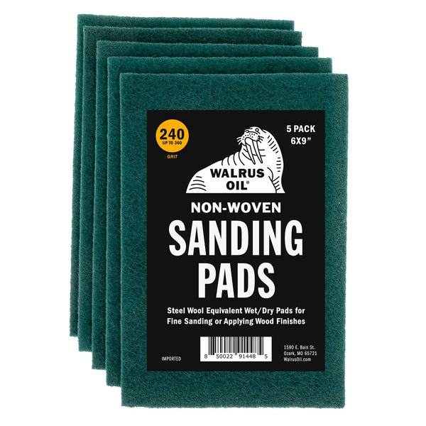 Non-Woven Sanding Hand Pads, 240 Grit– Walrus Oil