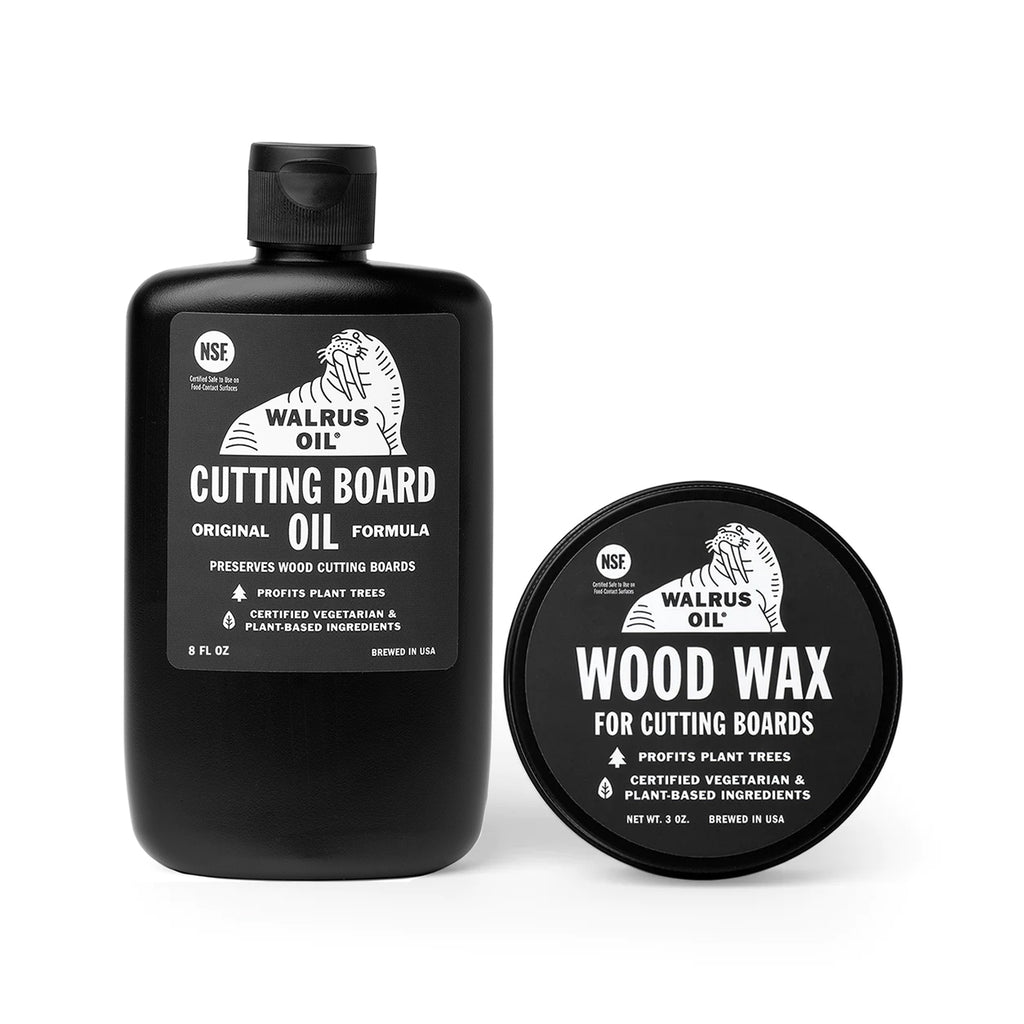 Walrus Oil - Cutting Board Oil and Wood Wax Set. for Cutting Boards, Butcher Blocks, Wooden Spoons, and Bowls. 100% Food-Safe.