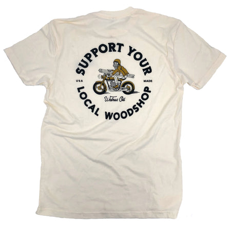 Image of Support Your Local Woodshop Moto Shirt